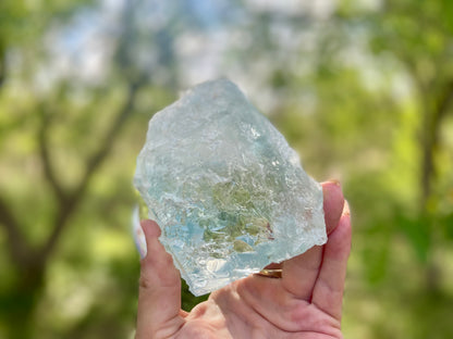 Etched Aquamarine Collector Crystal | Naturally Terminated Aquamarine | Rainbow Inclusions | Blue Banded | Museum Grade | 767g (3835 Carats)