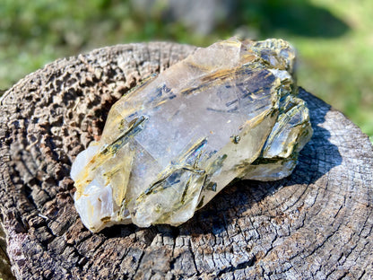 Epidote Lemurian Seed Cluster Double Terminated Cathedral Record Keeper Energetic Library