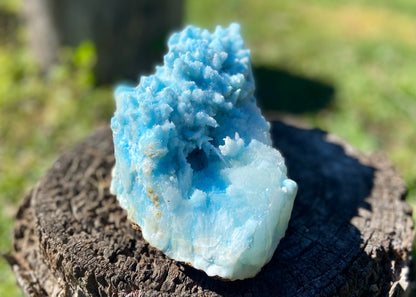 Blue Aragonite Cluster X Grade