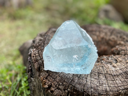 Etched Aquamarine Collector Crystal | Naturally Terminated Aquamarine | Rainbow Inclusions | Blue Banded | Museum Grade | 767g (3835 Carats)