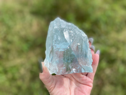 Etched Aquamarine Collector Crystal | Naturally Terminated Aquamarine | Rainbow Inclusions | Blue Banded | Museum Grade | 767g (3835 Carats)
