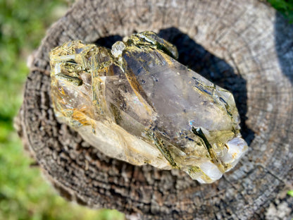 Epidote Lemurian Seed Cluster Double Terminated Cathedral Record Keeper Energetic Library