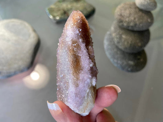 Spirit Quartz With Amethyst and Citrine Natural Point