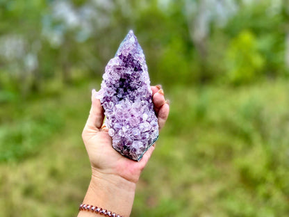 Amethyst Cluster With Calcite