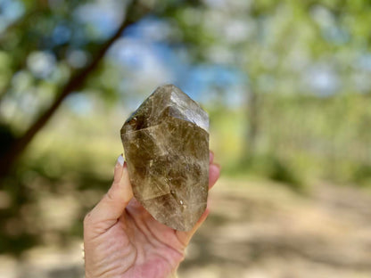 Smokey Citrine Freeform with Rainbow Veils