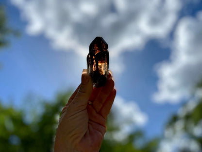 Smokey Quartz Cathedral Elestial Lemurian Seed Point