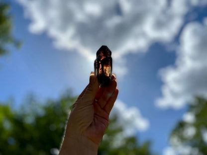 Smokey Quartz Cathedral Elestial Lemurian Seed Point