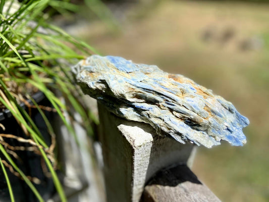 Blue Kyanite Blade Cluster with Quartz and Mica