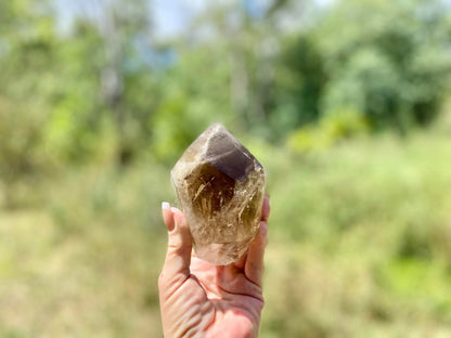 Smokey Citrine Freeform with Rainbow Veils