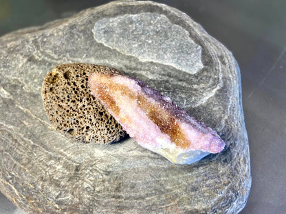 Spirit Quartz With Amethyst and Citrine Natural Point