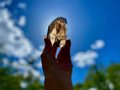 Smokey Citrine Freeform with Rainbow Veils