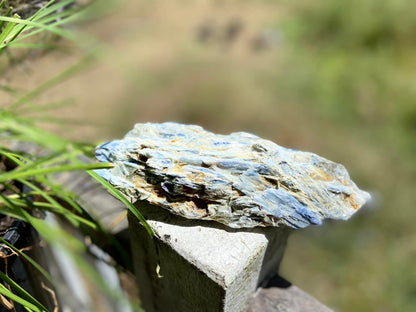 Blue Kyanite Blade Cluster with Quartz and Mica