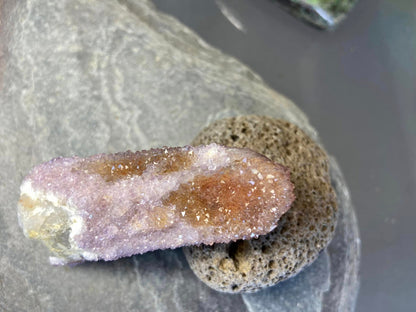 Spirit Quartz With Amethyst and Citrine Natural Point