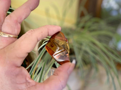 Polished Honey Amber (full of bugs) UV Sensitive