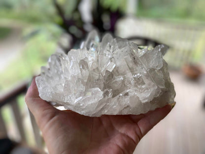 Lemurian Seed Quartz Cluster With A Smudge Of Golden Healer AAA+++