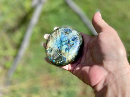 Spectacular Labradorite Palm Stone