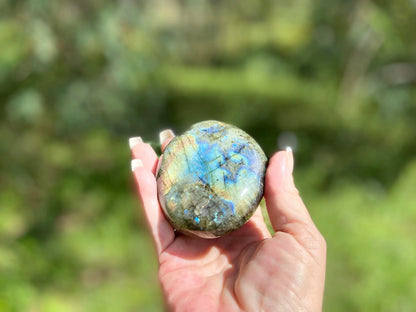 Spectacular Labradorite Palm Stone