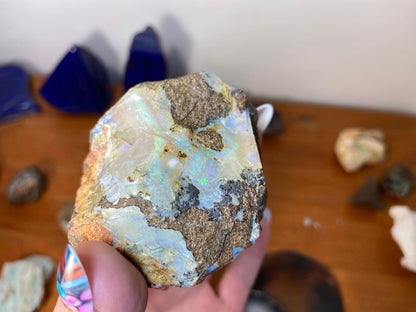 Gorgeous Painted Lady Australian Boulder Opal White