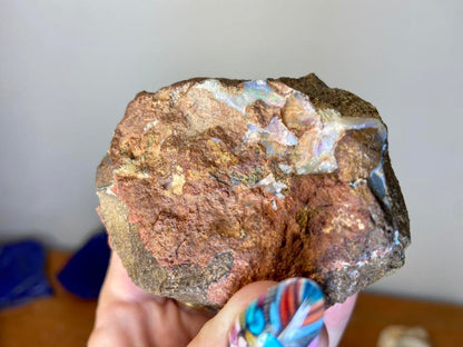 Gorgeous Painted Lady Australian Boulder Opal White