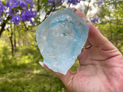 Etched Aquamarine Collector Crystal | Naturally Terminated Aquamarine | Rainbow Inclusions | Blue Banded | Museum Grade | 767g (3835 Carats)