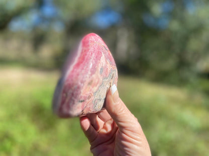 Natural Rhodochrosite Freeform | AAA Grade | Highly Polished | Argentina |Heart Chakra Crystal | 640 Grams