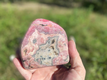 Natural Rhodochrosite Freeform | AAA Grade | Highly Polished | Argentina |Heart Chakra Crystal | 640 Grams