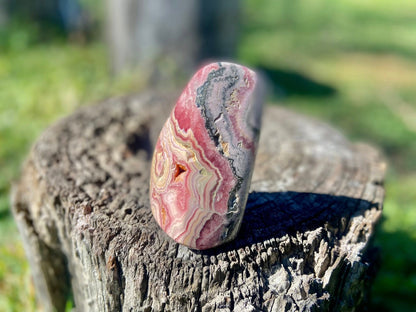 Natural Rhodochrosite Freeform | AAA Grade | Highly Polished | Argentina |Heart Chakra Crystal | 363 Grams