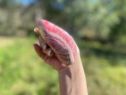 Natural Rhodochrosite Freeform | AAA Grade | Highly Polished | Argentina |Heart Chakra Crystal | 640 Grams