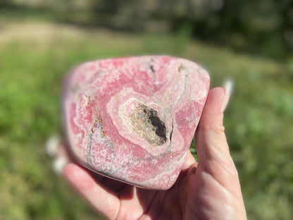 Natural Rhodochrosite Freeform | AAA Grade | Highly Polished | Argentina |Heart Chakra Crystal | 640 Grams