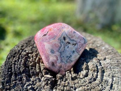 Natural Rhodochrosite Freeform | AAA Grade | Highly Polished | Argentina |Heart Chakra Crystal | 640 Grams