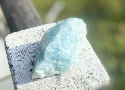 AA Grade Aquamarine from Brazil | Natural Aquamarine | Calming Blue Gemstone | Throat Chakra | 130 Grams
