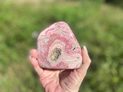 Natural Rhodochrosite Freeform | AAA Grade | Highly Polished | Argentina |Heart Chakra Crystal | 640 Grams