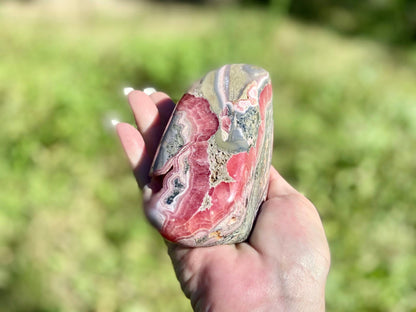 Natural Rhodochrosite Freeform | AAA Grade | Highly Polished | Argentina |Heart Chakra | 878 Grams