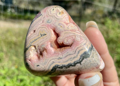 Natural Rhodochrosite Freeform | AAA Grade | Highly Polished | Argentina |Heart Chakra Crystal | 298 Grams
