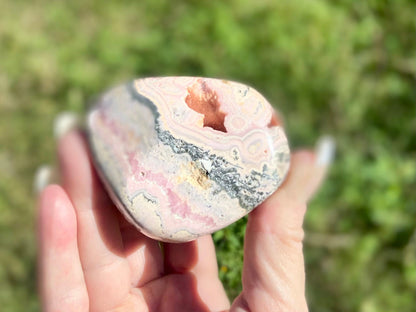 Natural Rhodochrosite Freeform | AAA Grade | Highly Polished | Argentina |Heart Chakra Crystal | 298 Grams