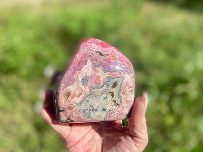 Natural Rhodochrosite Freeform | AAA Grade | Highly Polished | Argentina |Heart Chakra Crystal | 640 Grams