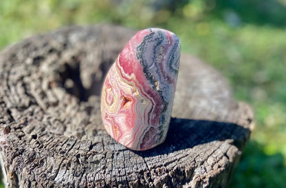 Natural Rhodochrosite Freeform | AAA Grade | Highly Polished | Argentina |Heart Chakra Crystal | 363 Grams
