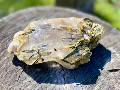 Epidote Lemurian Seed Cluster Double Terminated Cathedral Record Keeper Energetic Library