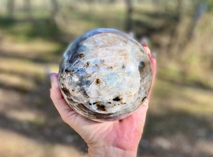 Unicorn Sphere with Lepidolite & Pink Tourmaline Madagascar 1417 g