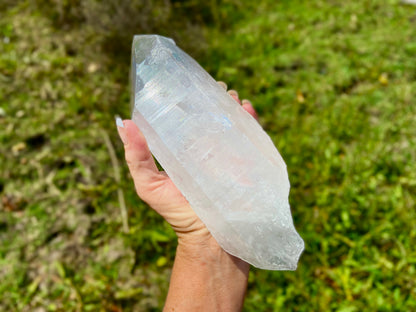 Elite Polished Pleiadian Starbrary Quartz Crystal | Touch of Tangerine | Ancient Wisdom | Record Keepers |Phantasmagoric Rainbows | 1.4 kg