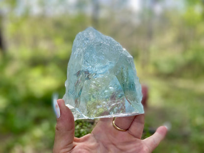 Etched Aquamarine Collector Crystal | Naturally Terminated Aquamarine | Rainbow Inclusions | Blue Banded | Museum Grade | 767g (3835 Carats)