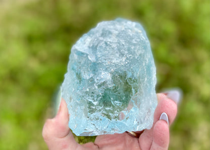 Etched Aquamarine Collector Crystal | Naturally Terminated Aquamarine | Rainbow Inclusions | Blue Banded | Museum Grade | 767g (3835 Carats)