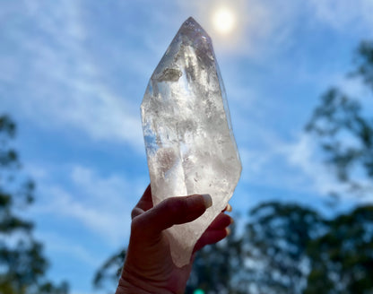 Elite Polished Pleiadian Starbrary Quartz Crystal | Touch of Tangerine | Ancient Wisdom | Record Keepers |Phantasmagoric Rainbows | 1.4 kg
