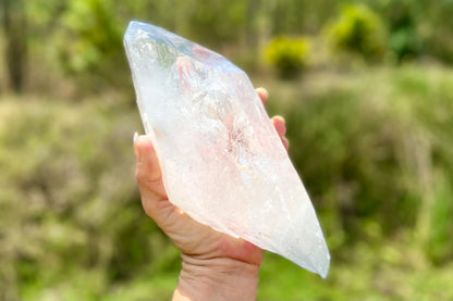 Elite Polished Pleiadian Starbrary Quartz Crystal | Touch of Tangerine | Ancient Wisdom | Record Keepers |Phantasmagoric Rainbows | 1.4 kg