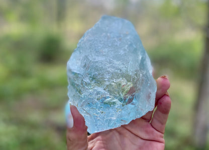 Etched Aquamarine Collector Crystal | Naturally Terminated Aquamarine | Rainbow Inclusions | Blue Banded | Museum Grade | 767g (3835 Carats)