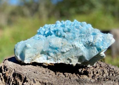 Blue Aragonite Cluster X Grade