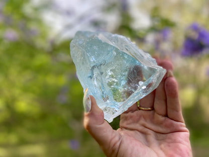 Etched Aquamarine Collector Crystal | Naturally Terminated Aquamarine | Rainbow Inclusions | Blue Banded | Museum Grade | 767g (3835 Carats)
