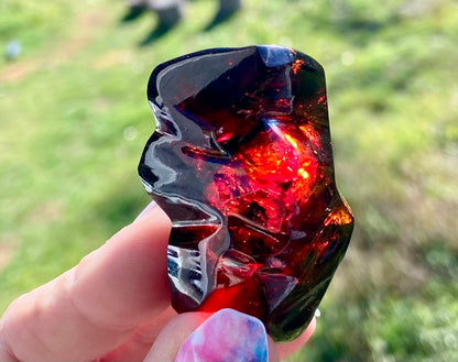 Rare Red Fire Baltic Amber: Ancient Inclusions, Collector's Gem