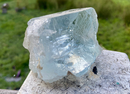 Etched Aquamarine Naturally Double Terminated Rainbow Inclusions Museum Grade  1935 Carats