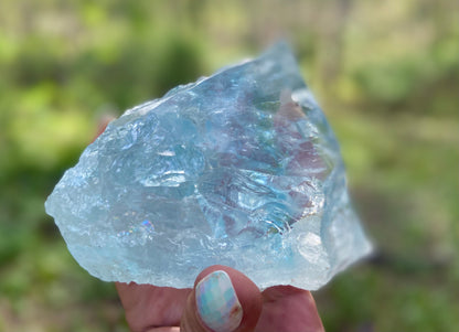 Etched Aquamarine Collector Crystal | Naturally Terminated Aquamarine | Rainbow Inclusions | Blue Banded | Museum Grade | 767g (3835 Carats)